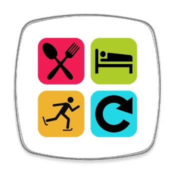 Eat Sleep Skating Repeat Funny Quote - Square fridge magnet - white - Front