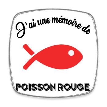 POISSON. MEMOIRE. SARDINE. POISSON D'AVRIL. MER - Magnet carré - blanc - Devant