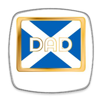 VATER SCHOTTLAND VATER - Viereckiger Kühlschrankmagnet - Weiß - Vorne