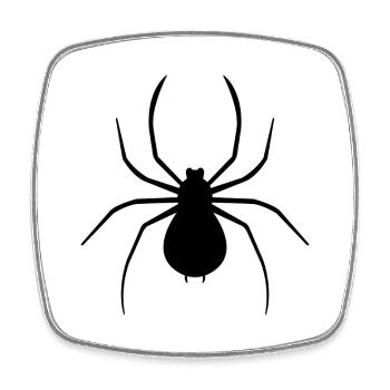 Spinne - Viereckiger Kühlschrankmagnet - Weiß - Vorne