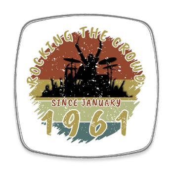 65e anniversaire Faire vibrer la foule DRM 01/1961 - Magnet carré - blanc - Devant