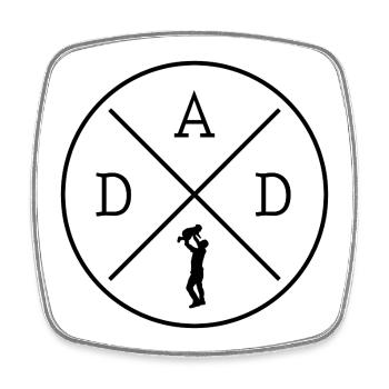 Dad Father Dad Son Child Father's Day Gift - Square fridge magnet - white - Front