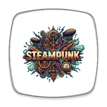 Esthétique du Steampunk & Rétro-futurisme - Magnet carré - blanc - Devant