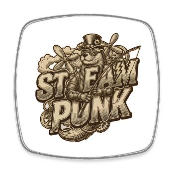 Steampunk Ästhetik & Retro - Viereckiger Kühlschrankmagnet - Weiß - Vorne