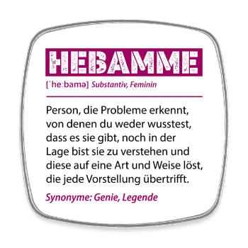 Hebamme Definition Lustiges Beruf Spruch Geschenk - Viereckiger Kühlschrankmagnet - Weiß - Vorne