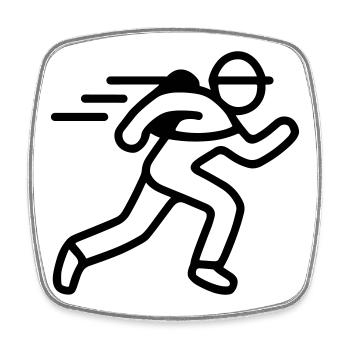 evacuation - Square fridge magnet - white - Front