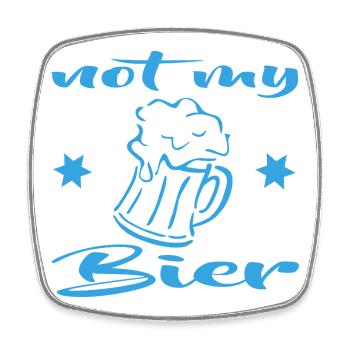 Beer - Square fridge magnet - white - Front