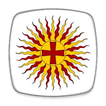 Eternal light of Jesus Christ - Square fridge magnet - white - Front