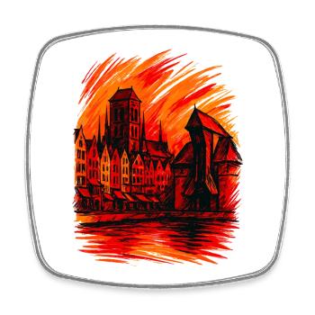 Gdansk Gdańsk City Poland Polska Patriot Gift - Square fridge magnet - white - Front