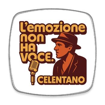 L'emozione non ha voce - Viereckiger Kühlschrankmagnet - Weiß - Vorne