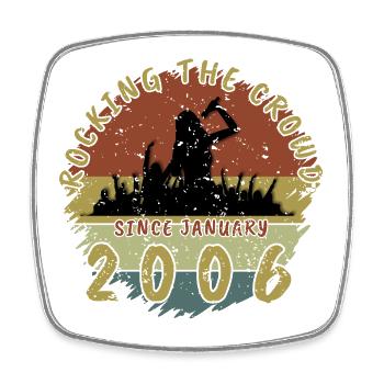 20e anniversaire Faire vibrer la foule SNG 01/2006 - Magnet carré - blanc - Devant