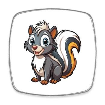 Shunk - Square fridge magnet - white - Front