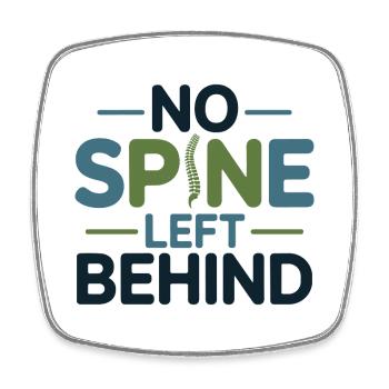 Chiropractor No Spine Left Behind Professional  - Square fridge magnet - white - Front
