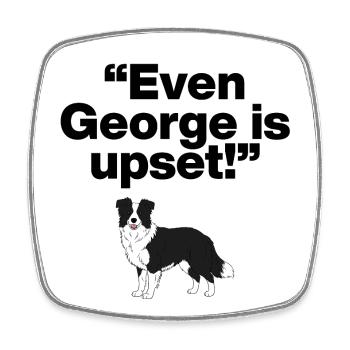 Even George Is Upset, Kennedy Center, Memorial Art - Viereckiger Kühlschrankmagnet - Weiß - Vorne