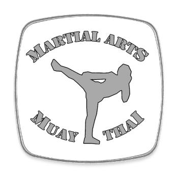 Muay thai - Square fridge magnet - white - Front