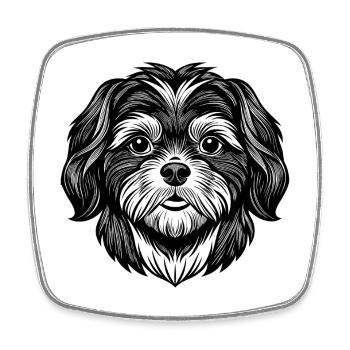 Shih Tzu - Magnet carré - blanc - Devant
