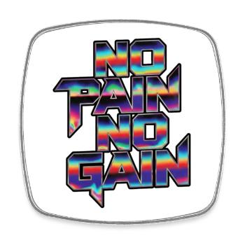 Arc-en-ciel sans douleur sans gain - Magnet carré - blanc - Devant