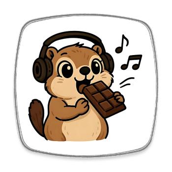 et la marmotte mange le chocolat - Magnet carré - blanc - Devant