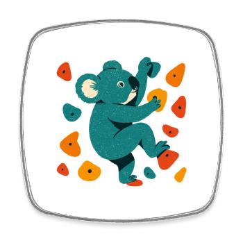 Bouldern Koala Koalabär Klettern Geschenk - Viereckiger Kühlschrankmagnet - Weiß - Vorne
