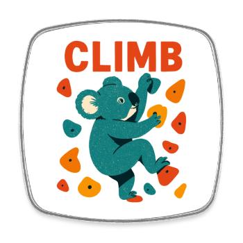 Bouldern Koala Koalabär Aufstieg Klettern Geschenk - Viereckiger Kühlschrankmagnet - Weiß - Vorne