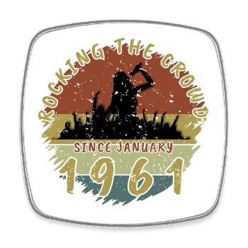 65e anniversaire Faire vibrer la foule SNG 01/1961 - Magnet carré - blanc - Devant