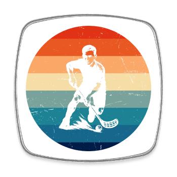 Floorball Stil für jeden Anlass - Viereckiger Kühlschrankmagnet - Weiß - Vorne