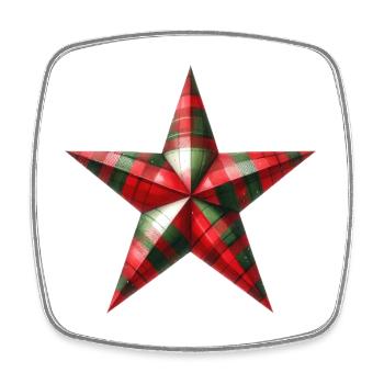 Weihnachtsstern-T-Shirt-Design - Viereckiger Kühlschrankmagnet - Weiß - Vorne