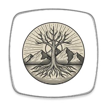 Arbre de vie - Magnet carré - blanc - Devant