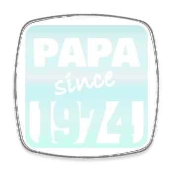 Papa 1974 - Square fridge magnet - white - Front