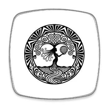 Esotericism Lifestyle Spirituality Mindfulness Yoga - Square fridge magnet - white - Front