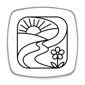 Hiking: Gift of the mountains - Square fridge magnet - white - Front