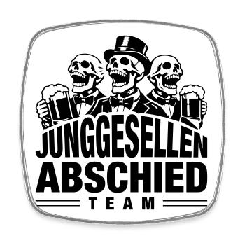 Équipe de Bachelor Party Bière Skeleton - Magnet carré - blanc - Devant
