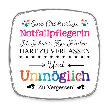 Emergency nurse profession gift farewell nurse - Square fridge magnet - white - Front