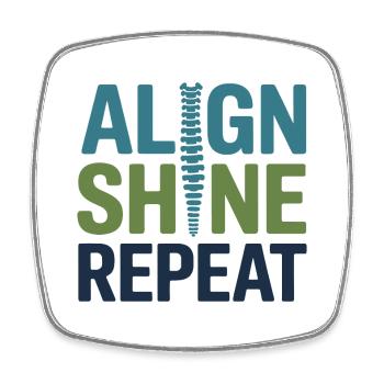 Licensed Clinical Specialist Spinal Wellness Gear  - Square fridge magnet - white - Front