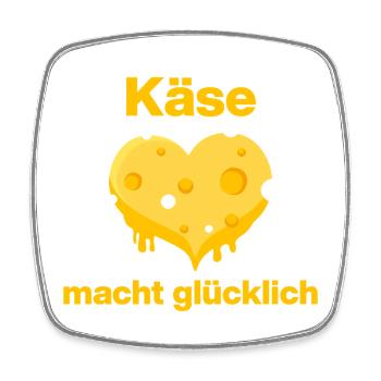 Cheese Makes You Happy, Cheeese Lover, Foodie - Square fridge magnet - white - Front