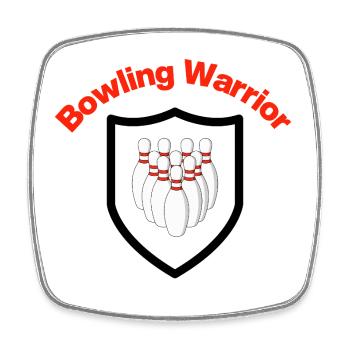 Bowling Warrior, Pin Jäger, Strike, Pin-Armee - Viereckiger Kühlschrankmagnet - Weiß - Vorne
