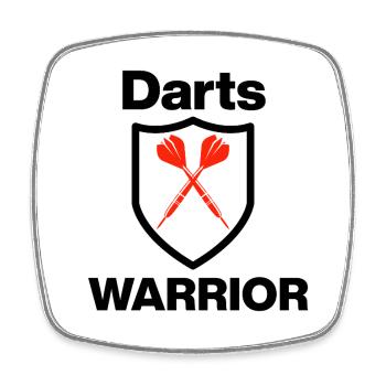 Darts Warrior – Shield Edition, Darts Junkie, 180 - Square fridge magnet - white - Front