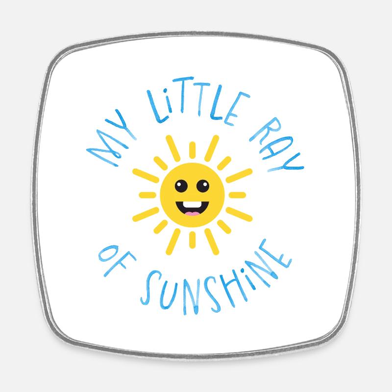RAY_OF_SUN_BLUE - Square fridge magnet - white