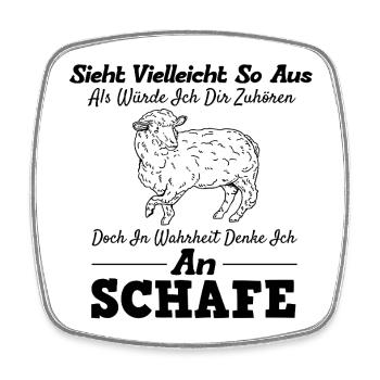 lustige Schafe Spruch Bauernhoftier Bauer Geschenk - Viereckiger Kühlschrankmagnet - Weiß - Vorne
