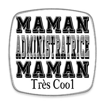 Mama Administratorin Sehr coole Mama - Viereckiger Kühlschrankmagnet - Weiß - Vorne