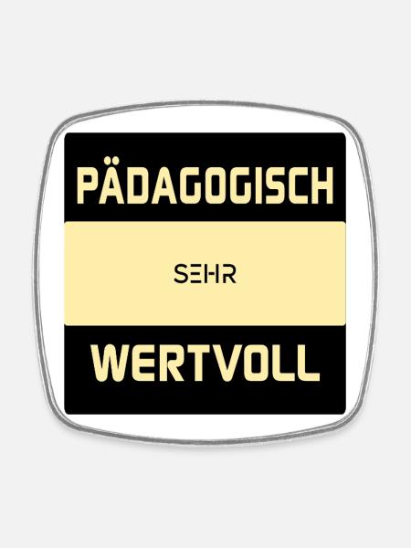 Pädagogik Erzieher Erzieherin - Viereckiger Kühlschrankmagnet - Weiß
