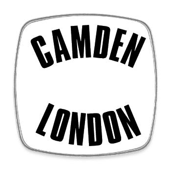 Gamden London Arc Logo - Square fridge magnet - white - Front