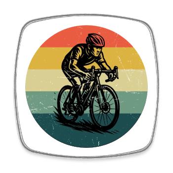 Motif drôle de vélo de route - Magnet carré - blanc - Devant