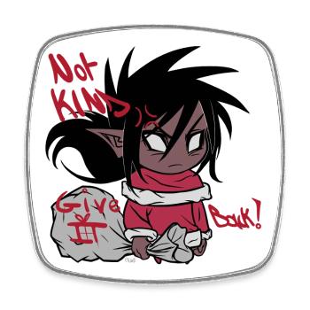 Chibi of Christmas - Square fridge magnet - white - Front