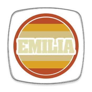 Vorname Emilia - Viereckiger Kühlschrankmagnet - Weiß - Vorne