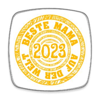 Mum 2023 - Viereckiger Kühlschrankmagnet - Weiß - Vorne