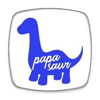 Papasaurier T-Rex Dinosaurier Vaterschaft Daddysaur - Viereckiger Kühlschrankmagnet - Weiß - Vorne