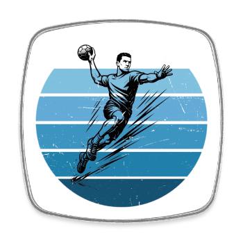 Handball Liebe zum Anziehen für Männer - Viereckiger Kühlschrankmagnet - Weiß - Vorne