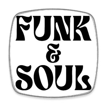 Funk- und Soulmusik - Viereckiger Kühlschrankmagnet - Weiß - Vorne