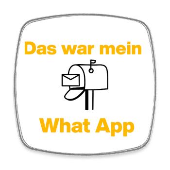 Das war mein WhatsApp – Retro Chat! Brief, Post  - Viereckiger Kühlschrankmagnet - Weiß - Vorne